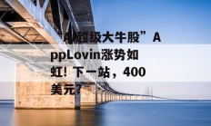 “AI超级大牛股”AppLovin涨势如虹! 下一站，400美元?